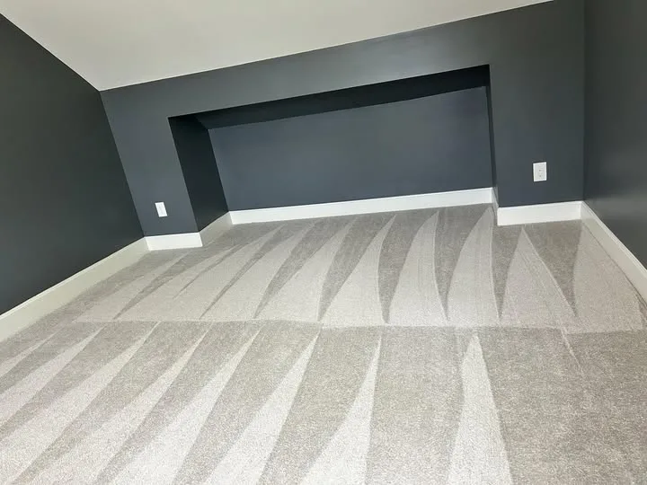 Move-out clean showing fresh, spotless carpet in an empty Cincinnati room ready for a new tenant